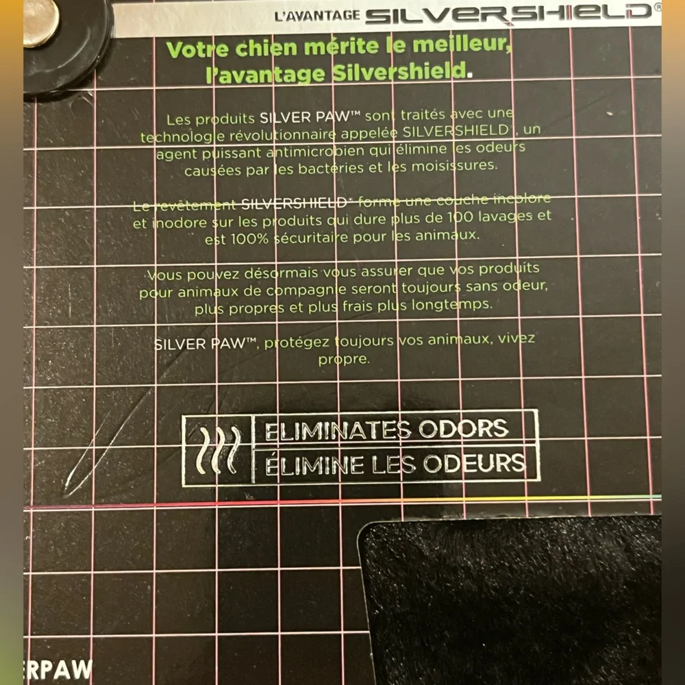 Silver Paw dog puff coat / jacket / apparel faux leather faux fur. Black. Size L - Picture 6 of 12